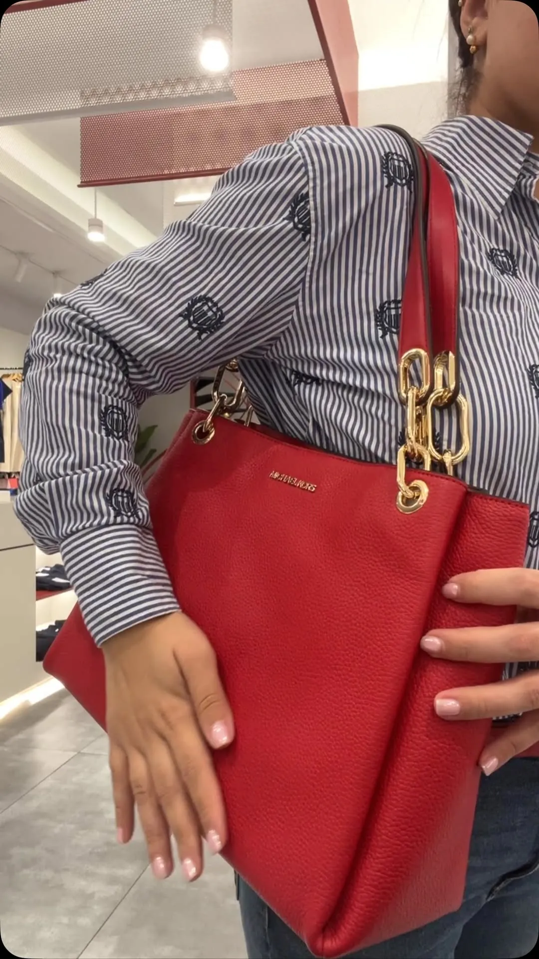 Michael Kors Red Tote Bag