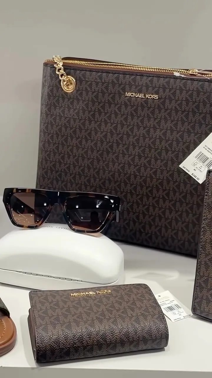 Michael Kors Bag, Sunglasses, and Wallet Set