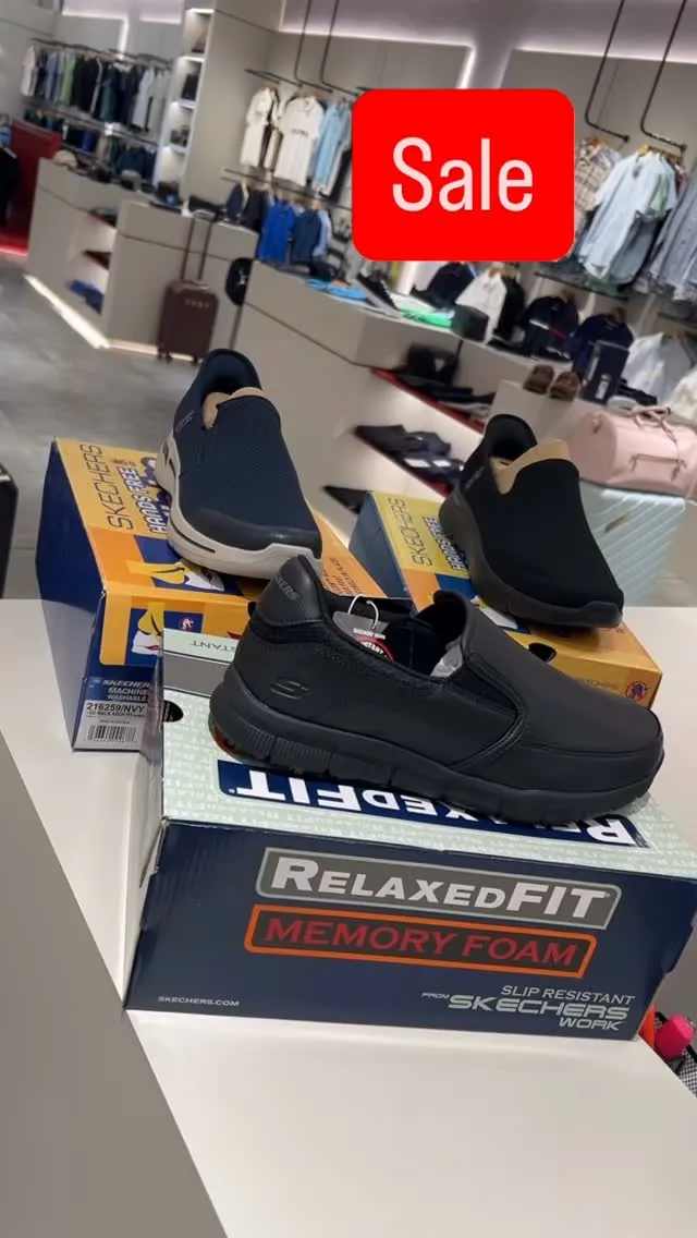 Skechers Work Relaxed Fit Memory Foam Shoes