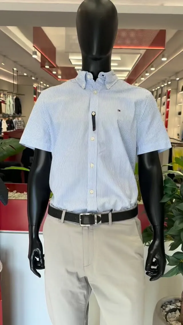 Men's Striped Short Sleeve Shirt