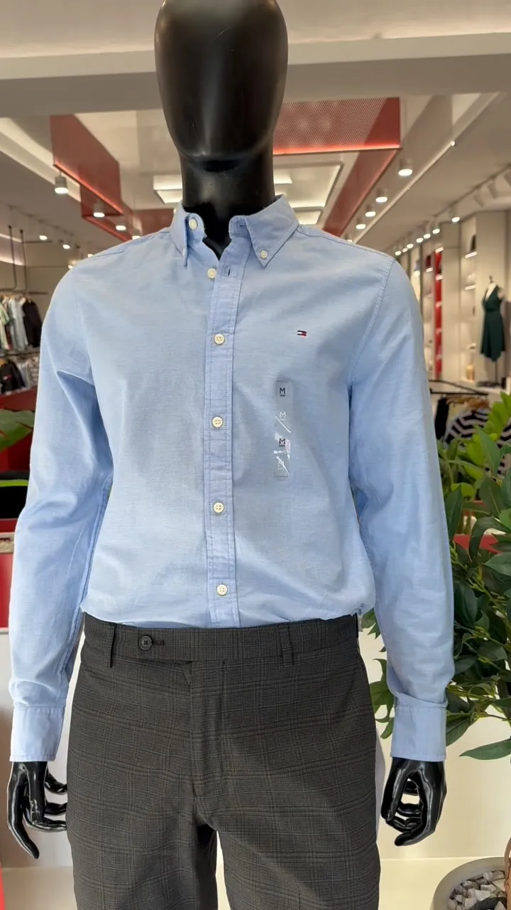 Light Blue Men's Button-Down Shirt