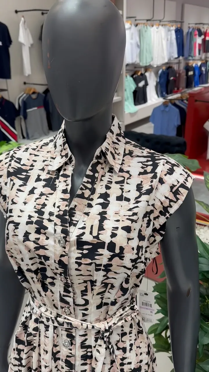 Women's Patterned Shirt Dress