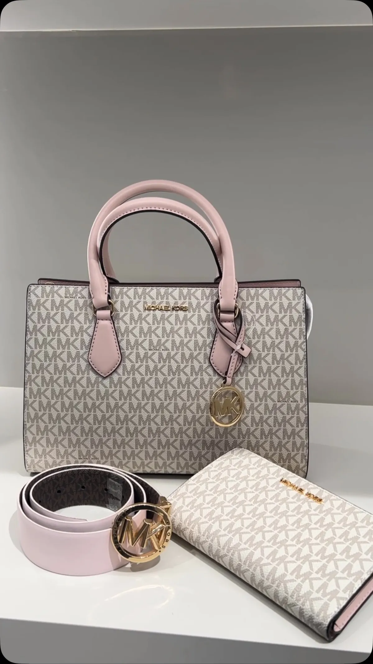 Michael Kors Bag, Wallet, and Belt Set
