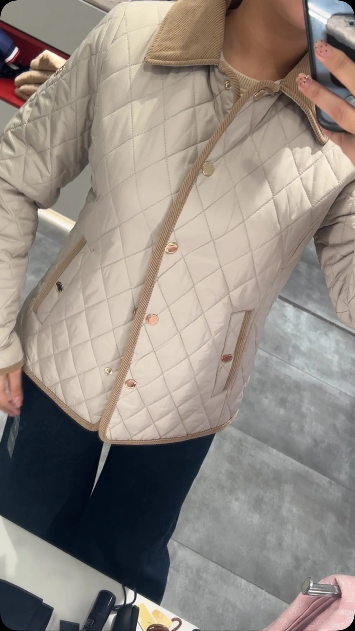 Quilted Beige Jacket