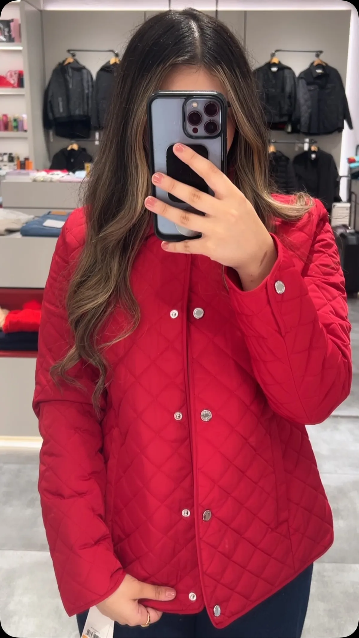 Red Quilted Jacket